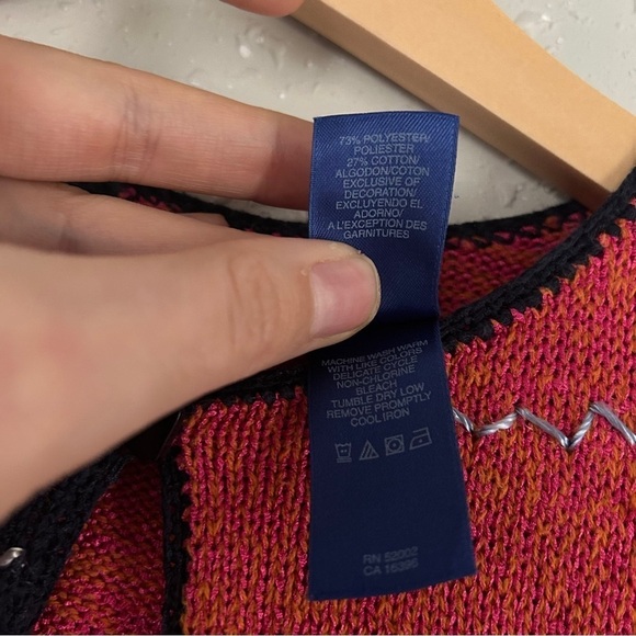 JH Collectibles Colorful Colorblock Single Button Cardigan Retro Casual Comfy - Picture 3 of 4